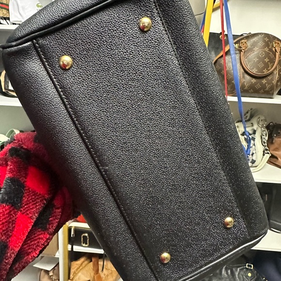 MCM Black Satchel with Gold Details - Picture 5 of 7